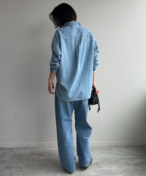 Lee（リー）の「LEE/リー SLOBE別注 カーブデニム　LL8030（デニムパンツ・レディース・スカイブルー/ブルー・38/36/34）」の14枚目の写真