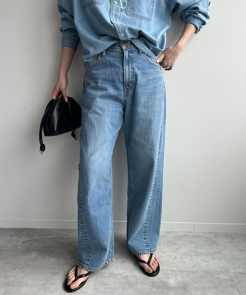 Lee（リー）の「LEE/リー SLOBE別注 カーブデニム　LL8030（デニムパンツ・レディース・スカイブルー/ブルー・38/36/34）」の15枚目の写真