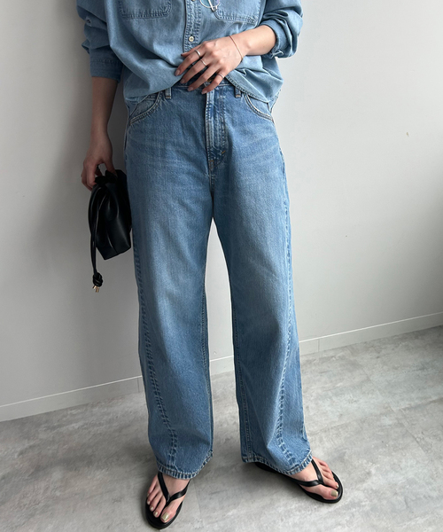 Lee（リー）の「LEE/リー SLOBE別注 カーブデニム　LL8030（デニムパンツ・レディース・スカイブルー/ブルー・38/36/34）」の16枚目の写真