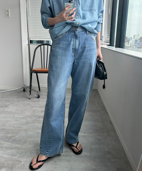 Lee（リー）の「LEE/リー SLOBE別注 カーブデニム　LL8030（デニムパンツ・レディース・スカイブルー/ブルー・38/36/34）」の17枚目の写真