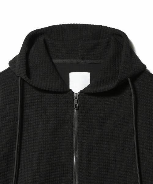 onegravity(ワングラビティ)の「onegravity / ブロックワッフル ジップフーディー(パーカー・メンズ・ホワイト/ブラック・SMALL/X-LARGE/LARGE/MEDIUM)」の4枚目の写真