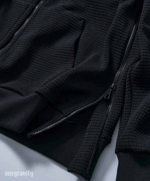 onegravity(ワングラビティ)の「onegravity / ブロックワッフル ジップフーディー(パーカー・メンズ・ホワイト/ブラック・SMALL/X-LARGE/LARGE/MEDIUM)」の10枚目の写真