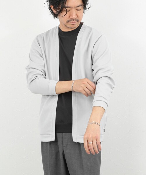 NOLLEY’S（ノーリーズ）の「針抜きジャージ ボタンレスカーディガン 26SS（カーディガン/ボレロ・メンズ・グレイッシュベージュ/マスタード/ネイビー・M/L/XL）」の22枚目の写真