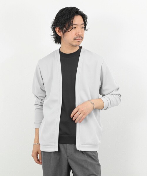 NOLLEY’S（ノーリーズ）の「針抜きジャージ ボタンレスカーディガン 26SS（カーディガン/ボレロ・メンズ・グレイッシュベージュ/マスタード/ネイビー・M/L/XL）」の19枚目の写真