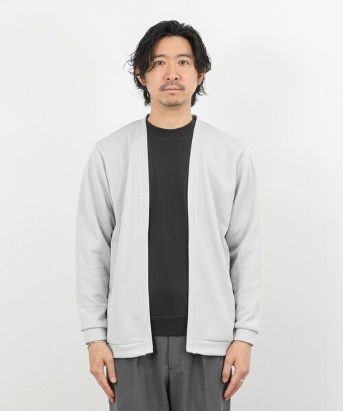 NOLLEY’S（ノーリーズ）の「針抜きジャージ ボタンレスカーディガン 26SS（カーディガン/ボレロ・メンズ・グレイッシュベージュ/マスタード/ネイビー・M/L/XL）」の11枚目の写真