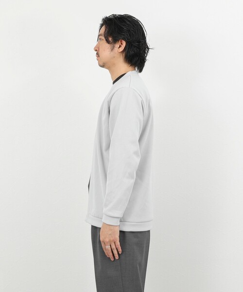 NOLLEY’S（ノーリーズ）の「針抜きジャージ ボタンレスカーディガン 26SS（カーディガン/ボレロ・メンズ・グレイッシュベージュ/マスタード/ネイビー・M/L/XL）」の10枚目の写真