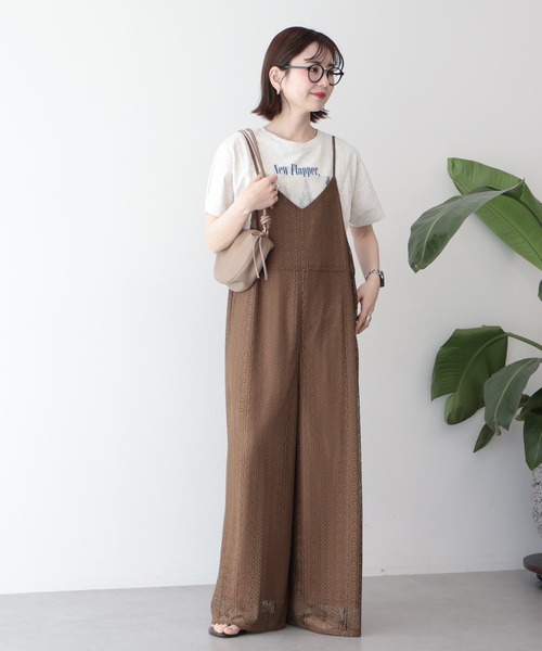 AMERICAN HOLIC（アメリカンホリック）の「レースキャミサロペット（サロペット/オーバーオール・レディース・ブラック/アイボリー/モカ・L/M）」の11枚目の写真