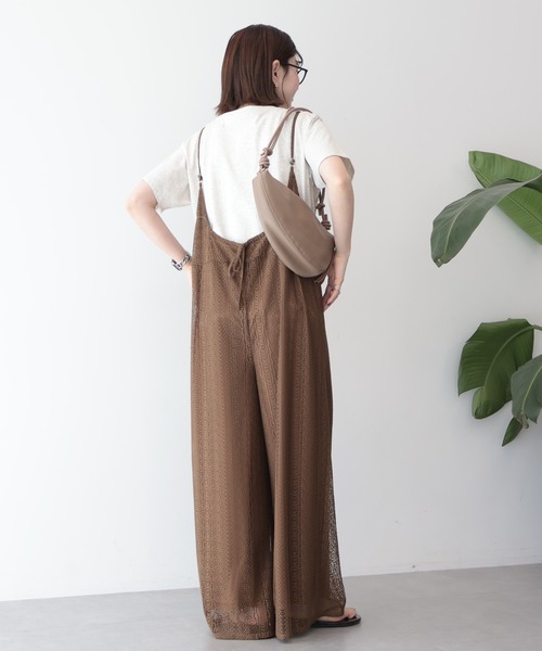 AMERICAN HOLIC（アメリカンホリック）の「レースキャミサロペット（サロペット/オーバーオール・レディース・ブラック/アイボリー/モカ・L/M）」の12枚目の写真