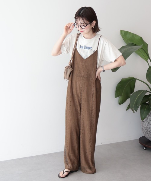 AMERICAN HOLIC（アメリカンホリック）の「レースキャミサロペット（サロペット/オーバーオール・レディース・ブラック/アイボリー/モカ・L/M）」の13枚目の写真