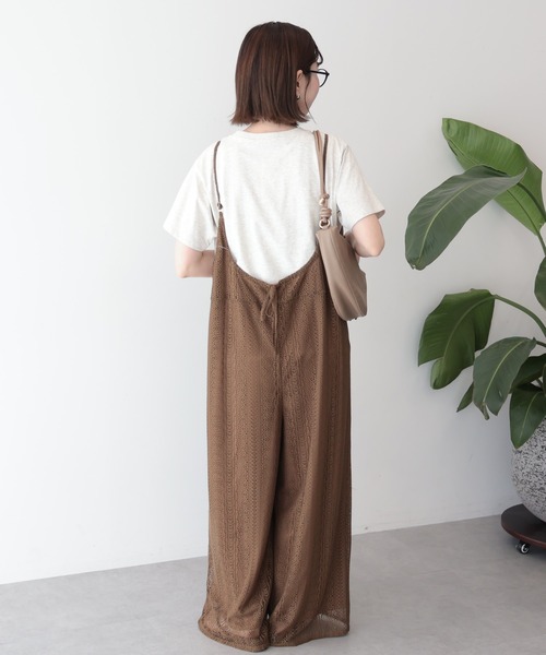 AMERICAN HOLIC（アメリカンホリック）の「レースキャミサロペット（サロペット/オーバーオール・レディース・ブラック/アイボリー/モカ・L/M）」の14枚目の写真