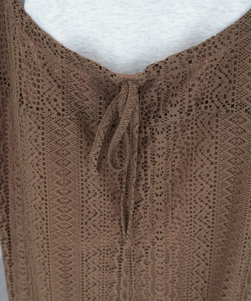 AMERICAN HOLIC（アメリカンホリック）の「レースキャミサロペット（サロペット/オーバーオール・レディース・ブラック/アイボリー/モカ・L/M）」の16枚目の写真