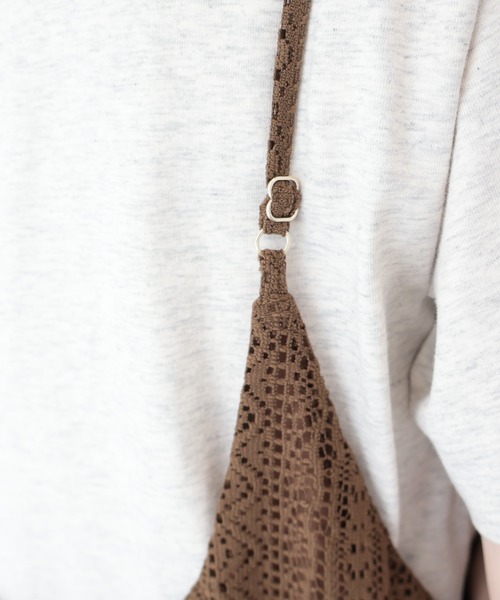 AMERICAN HOLIC（アメリカンホリック）の「レースキャミサロペット（サロペット/オーバーオール・レディース・ブラック/アイボリー/モカ・L/M）」の17枚目の写真