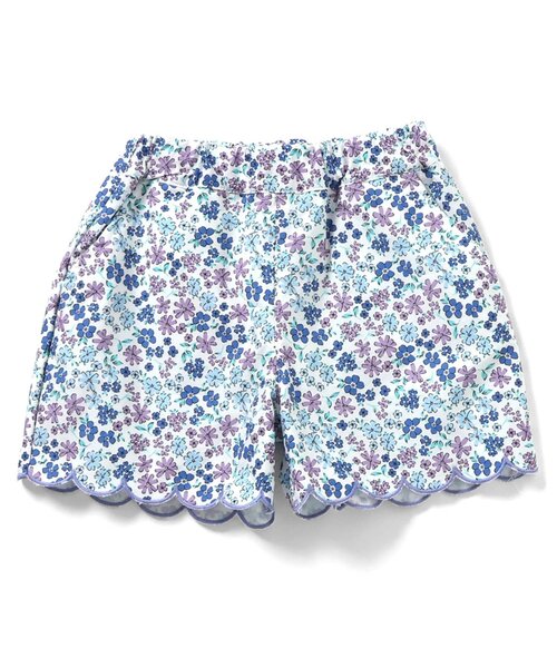 apres les cours（アプレレクール）の「フラワースカラップショートパンツ（その他パンツ・キッズ・ブラック/レインボー/ラベンダー・80/90/100/110/120/130/140）」の2枚目の写真