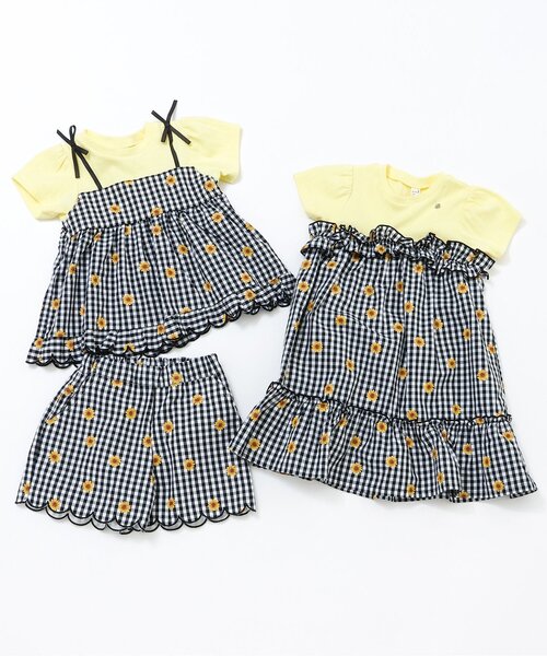 apres les cours（アプレレクール）の「フラワースカラップショートパンツ（その他パンツ・キッズ・ブラック/レインボー/ラベンダー・80/90/100/110/120/130/140）」の7枚目の写真