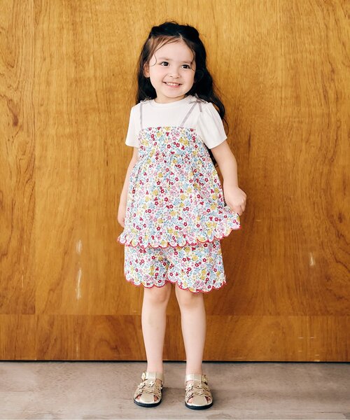 apres les cours（アプレレクール）の「フラワースカラップショートパンツ（その他パンツ・キッズ・ブラック/レインボー/ラベンダー・80/90/100/110/120/130/140）」の10枚目の写真