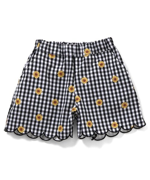 apres les cours（アプレレクール）の「フラワースカラップショートパンツ（その他パンツ・キッズ・ブラック/レインボー/ラベンダー・80/90/100/110/120/130/140）」の4枚目の写真