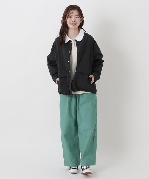 one'sterrace(ワンズテラス)の「撥水ノーカラージャケット(ノーカラージャケット・レディース・ブラック系8/カーキ系5/アイボリー系8・02)」の18枚目の写真