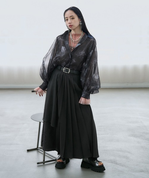 HARE（ハレ）の「サイドベルトメッシュレースアップブーサン(HARE)（サンダル・レディース・ブラック/シルバー/ブラック系その他・MEDIUM/LARGE/SMALL）」の6枚目の写真