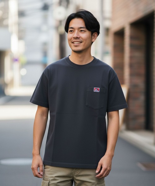 BEN DAVIS（ベンデイビス）の「【BEN DAVIS/ベンデイビス】 【ガシガシ着れるタフ生地】ポケT 洗い加工で目が詰まった厚手ボディ ドライな肌触り ヘビーウェイト（Tシャツ/カットソー・メンズ・ブラウン/ホワイト/ブラック/ダークグリーン/チャコールグレー・LARGE/MEDIUM/X-LARGE/SMALL）」の3枚目の写真