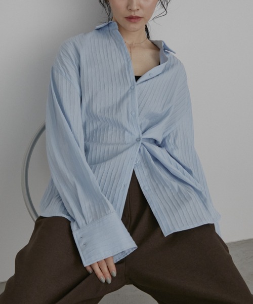【定3.2万】mami様ジョンリンクス　カシュクール　ブラウス　シャツ 楽天市場】袖コンシャス杢無地ブラウス 【メール便可/ma3】 ブラウス