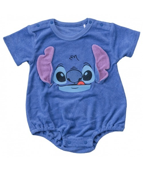 Disney(ディズニー)の「ディズニー 半袖ボディスーツ 顔ドッカン しっぽ付き スティッチ(ロンパース・キッズ・ブルー・60-70cm/70-80cm)」の5枚目の写真