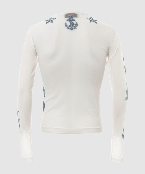 DAIRIKU（ダイリク）の「"TATTOO" Second Skin Knit（その他トップス・メンズ・ベージュ×ブラック/ホワイト系その他・M/L）」の7枚目の写真