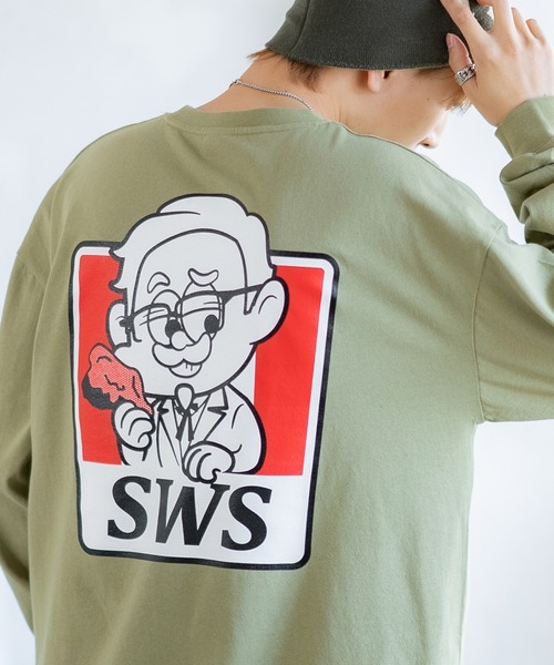 En serio TOKYO(エンソリオトーキョー)の「【SIDEWAYSTANCE】SFC長袖Tシャツ 70422(Tシャツ/カットソー・メンズ・ブラック/カーキ/ホワイト・SMALL/MEDIUM/LARGE/X-LARGE)」の3枚目の写真