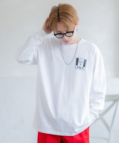 En serio TOKYO(エンソリオトーキョー)の「【SIDEWAYSTANCE】SFC長袖Tシャツ 70422(Tシャツ/カットソー・メンズ・ブラック/カーキ/ホワイト・SMALL/MEDIUM/LARGE/X-LARGE)」の5枚目の写真