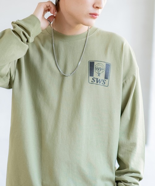 En serio TOKYO(エンソリオトーキョー)の「【SIDEWAYSTANCE】SFC長袖Tシャツ 70422(Tシャツ/カットソー・メンズ・ブラック/カーキ/ホワイト・SMALL/MEDIUM/LARGE/X-LARGE)」の13枚目の写真
