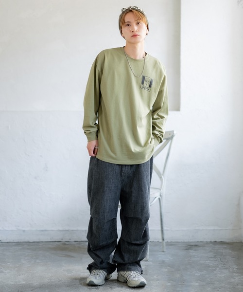 En serio TOKYO(エンソリオトーキョー)の「【SIDEWAYSTANCE】SFC長袖Tシャツ 70422(Tシャツ/カットソー・メンズ・ブラック/カーキ/ホワイト・SMALL/MEDIUM/LARGE/X-LARGE)」の11枚目の写真