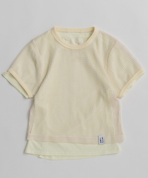 MAISON SPECIAL（メゾンスペシャル）の「Mesh Layered T-Shirt/メッシュレイヤードTシャツ（Tシャツ/カットソー・レディース・ピンク/ホワイト/ブラック・FREE）」の10枚目の写真