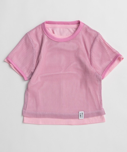 MAISON SPECIAL（メゾンスペシャル）の「Mesh Layered T-Shirt/メッシュレイヤードTシャツ（Tシャツ/カットソー・レディース・ピンク/ホワイト/ブラック・FREE）」の11枚目の写真