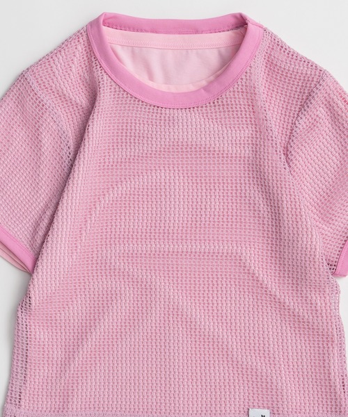 MAISON SPECIAL（メゾンスペシャル）の「Mesh Layered T-Shirt/メッシュレイヤードTシャツ（Tシャツ/カットソー・レディース・ピンク/ホワイト/ブラック・FREE）」の17枚目の写真