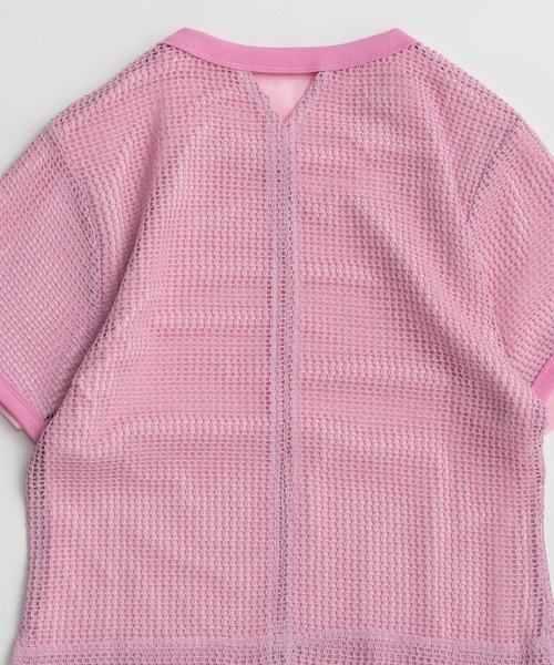 MAISON SPECIAL（メゾンスペシャル）の「Mesh Layered T-Shirt/メッシュレイヤードTシャツ（Tシャツ/カットソー・レディース・ピンク/ホワイト/ブラック・FREE）」の20枚目の写真