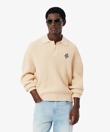 LACOSTE（ラコステ）の「ダイヤロゴパッチポロカラーニットセーター（ニット/セーター）」