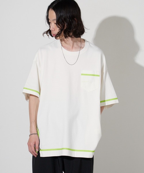 FACETASM(ファセッタズム)の「FACETASM/ファセッタズム サイドジップ 配色ラインテープ TEE 2026年春夏(Tシャツ/カットソー・メンズ・ホワイト/チャコールグレー/ブラウン・5)」の6枚目の写真