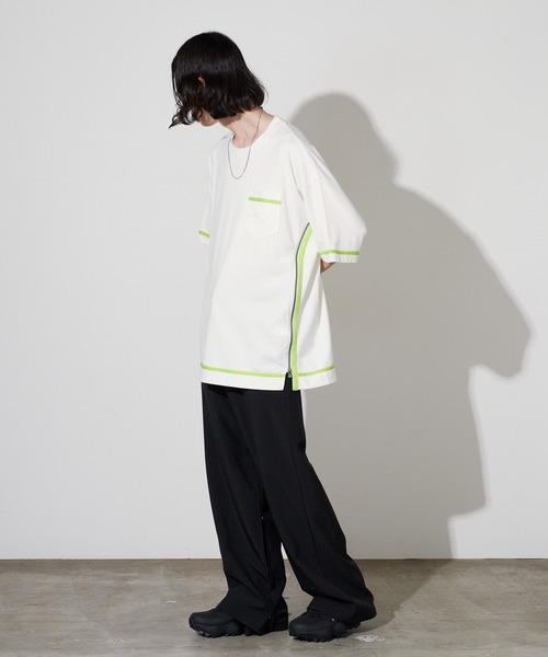 FACETASM(ファセッタズム)の「FACETASM/ファセッタズム サイドジップ 配色ラインテープ TEE 2026年春夏(Tシャツ/カットソー・メンズ・ホワイト/チャコールグレー/ブラウン・5)」の11枚目の写真