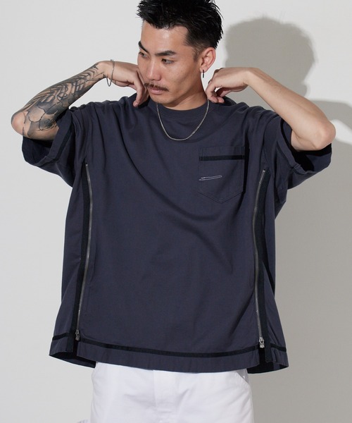 FACETASM(ファセッタズム)の「FACETASM/ファセッタズム サイドジップ 配色ラインテープ TEE 2026年春夏(Tシャツ/カットソー・メンズ・ホワイト/チャコールグレー/ブラウン・5)」の19枚目の写真