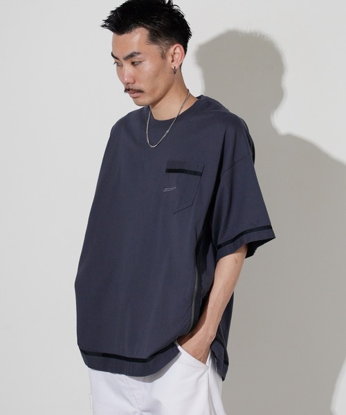 FACETASM(ファセッタズム)の「FACETASM/ファセッタズム サイドジップ 配色ラインテープ TEE 2026年春夏(Tシャツ/カットソー・メンズ・ホワイト/チャコールグレー/ブラウン・5)」の20枚目の写真