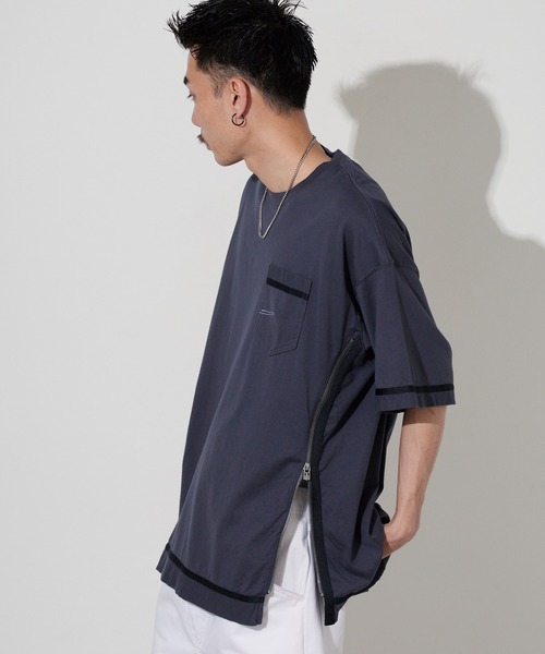 FACETASM(ファセッタズム)の「FACETASM/ファセッタズム サイドジップ 配色ラインテープ TEE 2026年春夏(Tシャツ/カットソー・メンズ・ホワイト/チャコールグレー/ブラウン・5)」の22枚目の写真