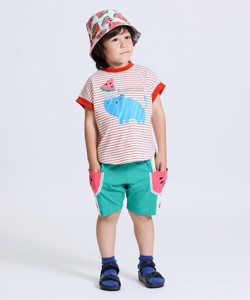 BIT'Z(ビッツ)の「【接触冷感】動物プリント半袖Tシャツ(Tシャツ/カットソー・キッズ・イエロー/レッド/ターコイズブルー・80/90/95/100/110/120)」の5枚目の写真