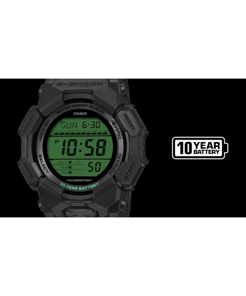 G-SHOCK(ジーショック)の「BLACK AND ELECTRO GREEN / GD-010BEG-1JF(デジタル腕時計・メンズ・ブラック×グリーン・FREE)」の6枚目の写真