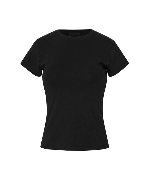 A.R.U(エイアールユー)の「ESSENTIAL TEE(Tシャツ/カットソー・レディース・アイボリー/ブラック/Beige/ネイビー/PINK・SMALL/MEDIUM)」の2枚目の写真