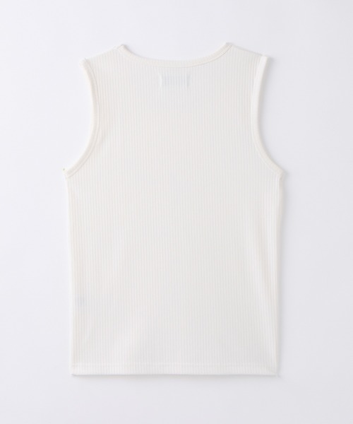 LUENNA(ルエナ)の「【LUENNA】Slim Fit Rib Tank Top / スリムフィットリブタンクトップ(タンクトップ・メンズ・ホワイト/ブラック・S/M/L)」の4枚目の写真
