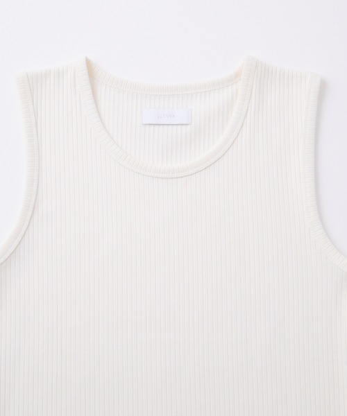 LUENNA(ルエナ)の「【LUENNA】Slim Fit Rib Tank Top / スリムフィットリブタンクトップ(タンクトップ・メンズ・ホワイト/ブラック・S/M/L)」の5枚目の写真
