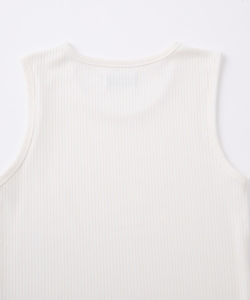 LUENNA(ルエナ)の「【LUENNA】Slim Fit Rib Tank Top / スリムフィットリブタンクトップ(タンクトップ・メンズ・ホワイト/ブラック・S/M/L)」の6枚目の写真