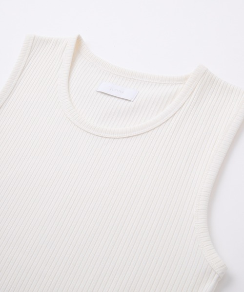 LUENNA(ルエナ)の「【LUENNA】Slim Fit Rib Tank Top / スリムフィットリブタンクトップ(タンクトップ・メンズ・ホワイト/ブラック・S/M/L)」の7枚目の写真