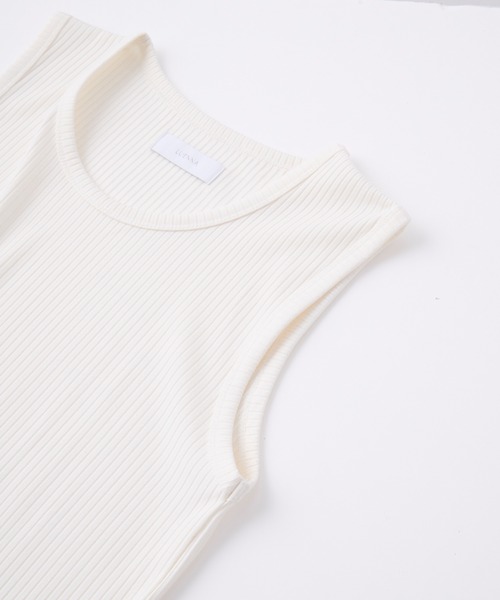 LUENNA(ルエナ)の「【LUENNA】Slim Fit Rib Tank Top / スリムフィットリブタンクトップ(タンクトップ・メンズ・ホワイト/ブラック・S/M/L)」の8枚目の写真