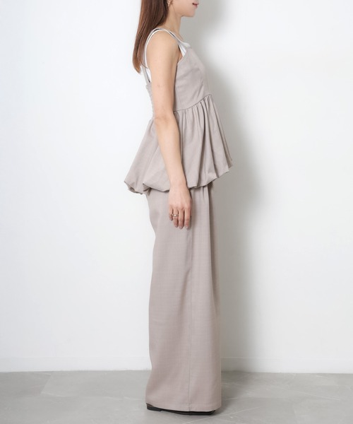 Riberry(リベリー)の「ペプラムバルーンビスチェ&パンツセットアップ(セットアップ・レディース・ブラック/グレイッシュベージュ/チャコールグレー/ブラウン・FREE)」の18枚目の写真