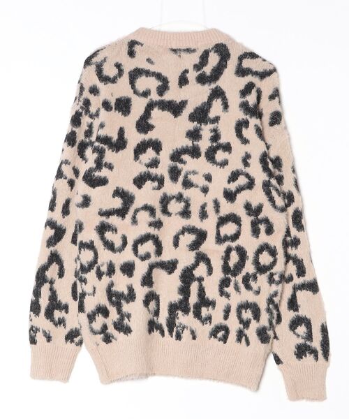 tunee(チュニー)の「シャギーヒョウ柄オーバーサイズニット/セーター(NEZ)(ニット/セーター・メンズ・ベージュ・FREE)」の6枚目の写真
